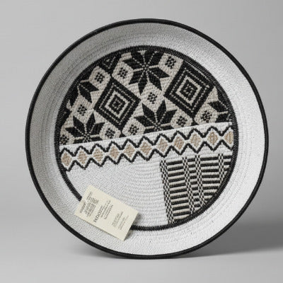 Raffiakorb "bianconero"